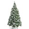 Pre-Lit Snow Flocked Christmas Tree with Red Berries and Lights